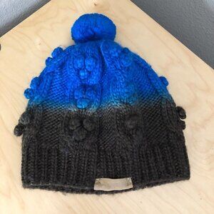 Bonfire Ombre Wool Blend Popcorn Knit Beanie